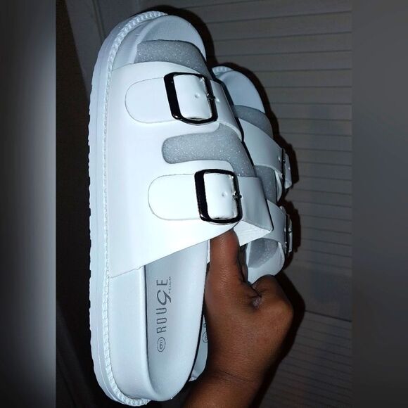 Double Buckle sandals sz 9 - Picture 2 of 5